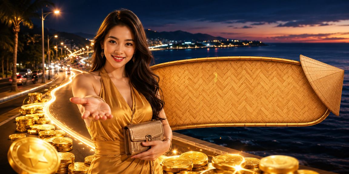 Cảnh đặt cược thể thao và nhận cashback tại Phan Thiết với nón lá truyền thống